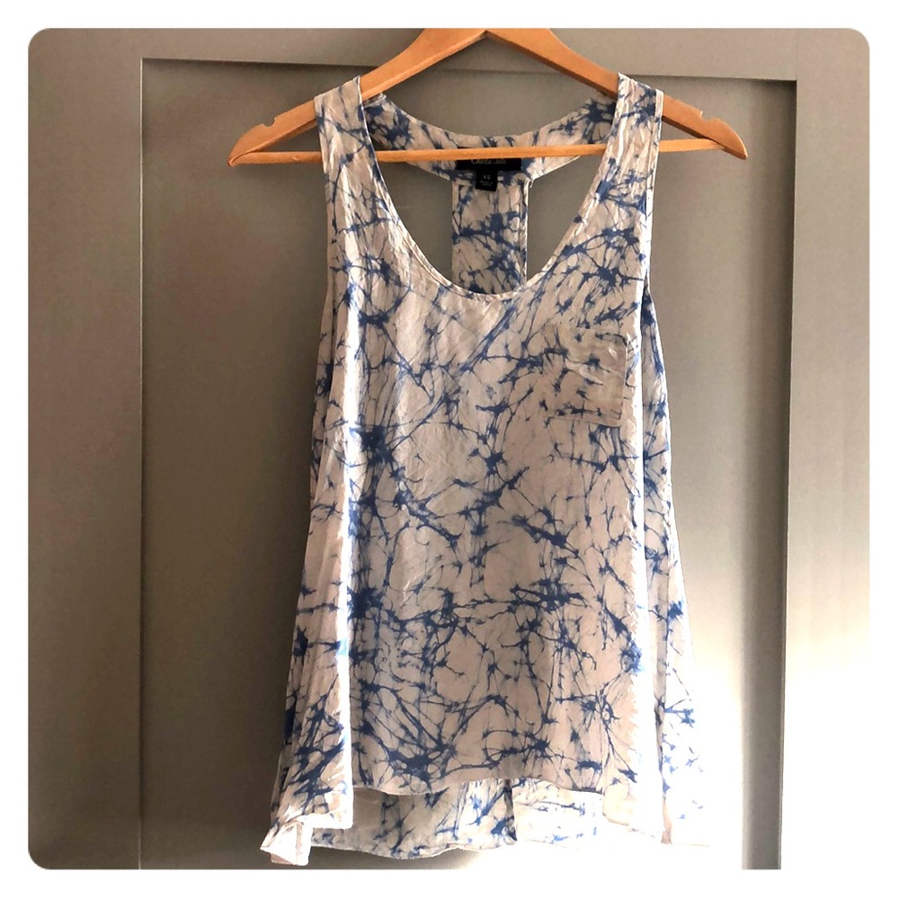 Silk racer back tie dye top